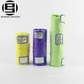 Transparent flat virgin hdpe garbage bag on roll